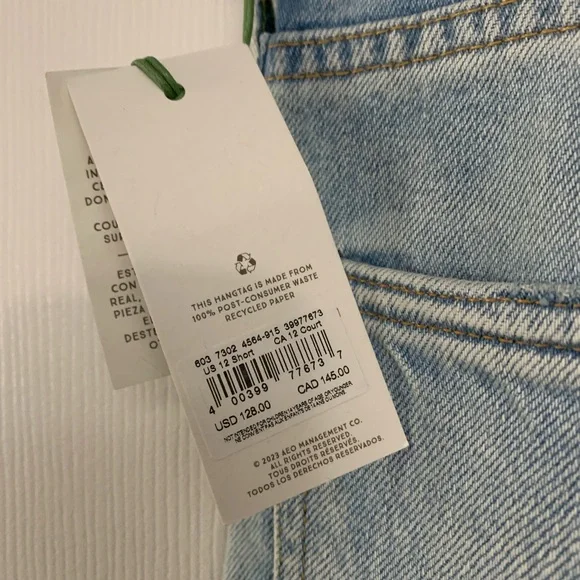 American Eagle Outfitters Stovepipe Jeans size 12 short - Picture 4 of 5